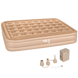 King Size 2 persoons luchtbed met elektrische pomp Nils