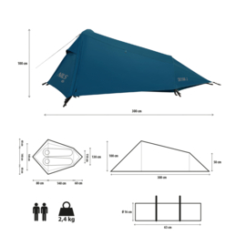 Nils Skyair 2 Ultra Light Tent Blue 2 Pers