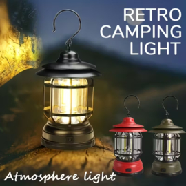 Retro Model Led Camping Lamp AA Red/Green