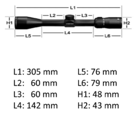 Vortex Diamondback 4-12x40 Richtkijker, Dead-Hold BDC Dradenkruis (MOA)