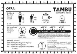 Tambu Ofra Lichtgewicht Mummy Slaapzak