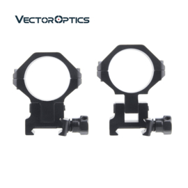Vector X-ACCU 30mm Adjustable Elevation Picatinny Rings XASR-3040