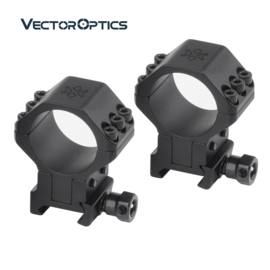 Vector X-ACCU 30mm Adjustable Elevation Picatinny Rings XASR-3040