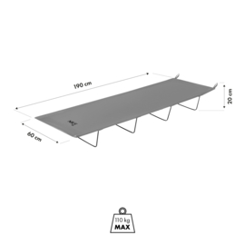 Ultra Light Campingbed Grijs Nils