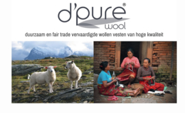 Pure Wool Handgebreide Vest  MNL-1704 Lichtgrijs