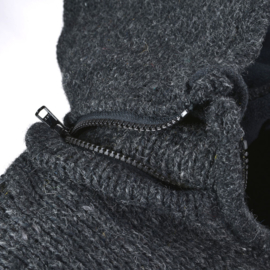 Pure Wool Handgebreide Vest WJK 1323 Antraciet
