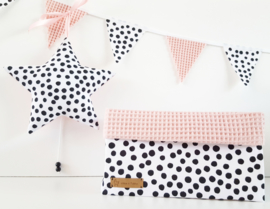 Stippen Dalmatier dots & wafelkatoen kleur naar wens