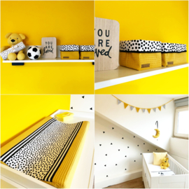 Stippen Dalmatier dots & wafelkatoen kleur naar wens