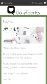 Stoffen UkkieFabrics per 0,50m