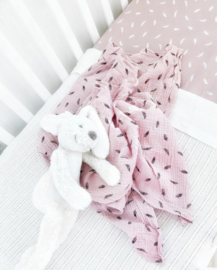 Swaddle XL Dusty Roze Veertjes