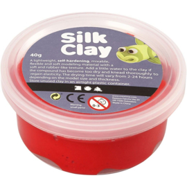 Silk Clay, rood, 40gr