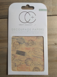 Craft Consortium decoupage Travel Stamps