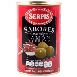 Serpis Aceitunas jamon/ serrano olijven, 300 gr