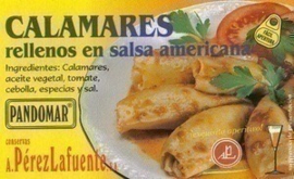 Calamares rellenos en salsa  americana 120gr