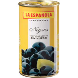 La Española negras sin hueso/ zwarte olijf zonder pit 350gr