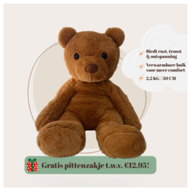 Verzwaringsknuffel Troostmaatje beer met of zonder naam