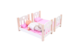 Stapelbed roze/wit met of zonder naam