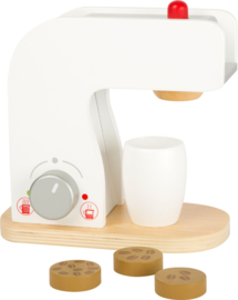 Houten koffiemachine met koffiepads