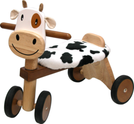 Houten loopfiets koe speciaal I'm Toy met of zonder naam