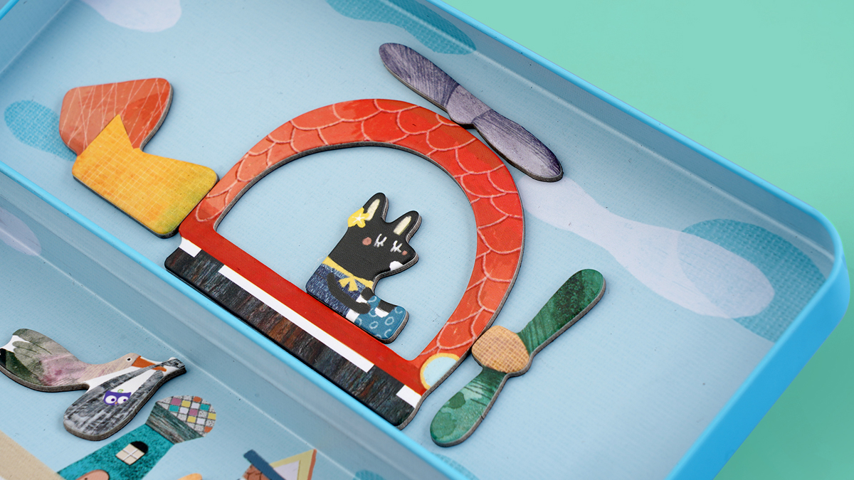 Magnetische puzzeldoos 'luchtvaart' MierEdu