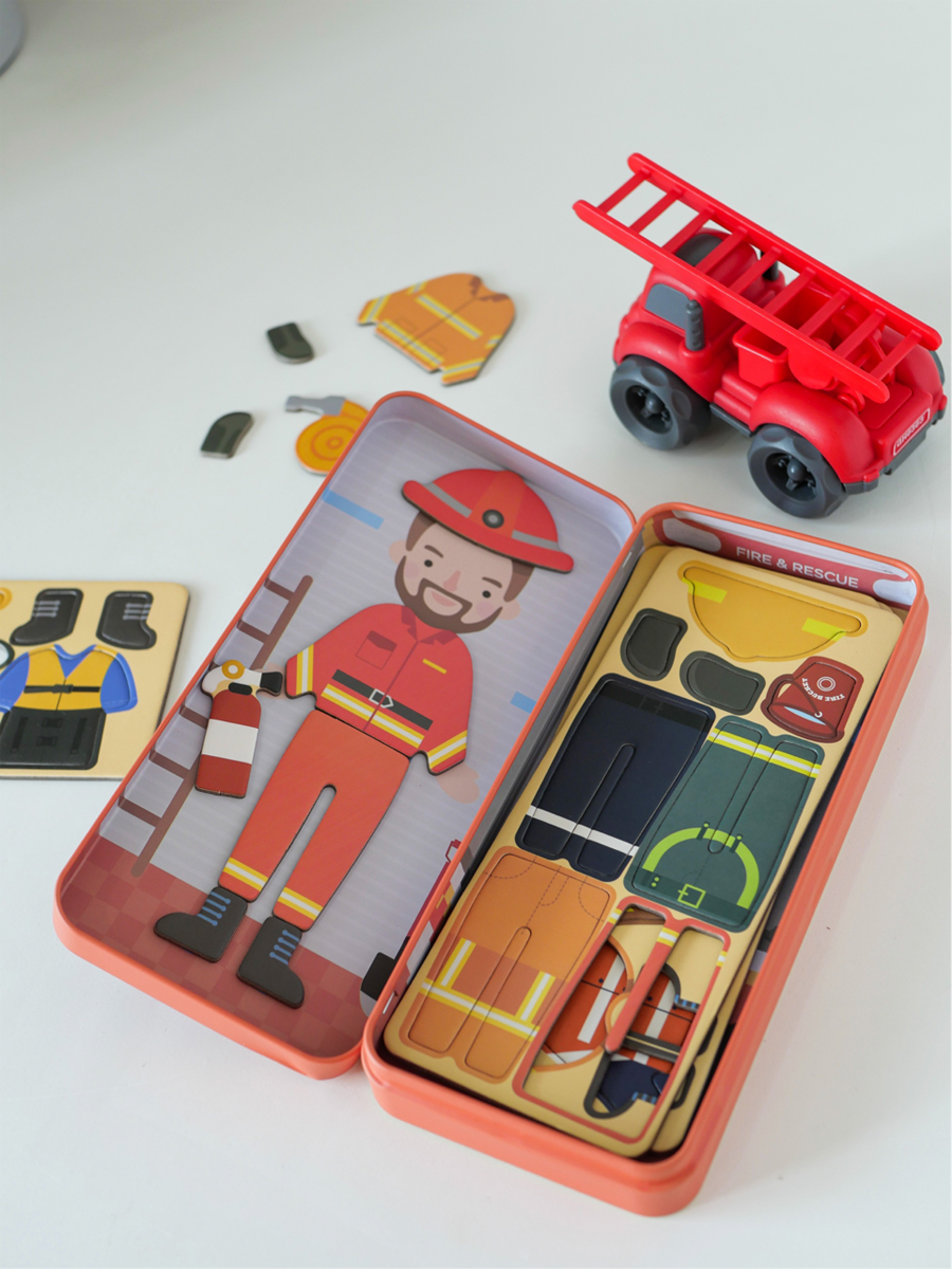 Magnetische puzzeldoos 'brandweer' MierEdu
