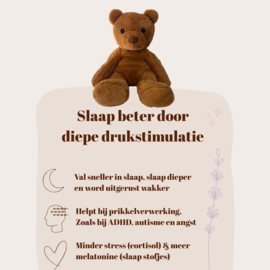 Verzwaringsknuffel Troostmaatje beer met of zonder naam