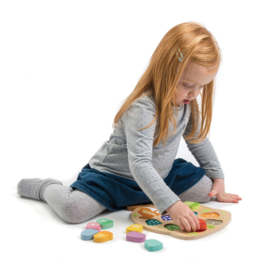 Houten puzzel 'hoeveel eikels' Tender Leaf Toys