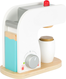 Houten koffiemachine met koffiepads