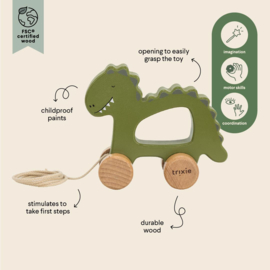 Trixie houten trekfiguur Mr. Dino