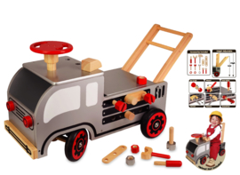 Houten loopwagen constructie I'm Toy