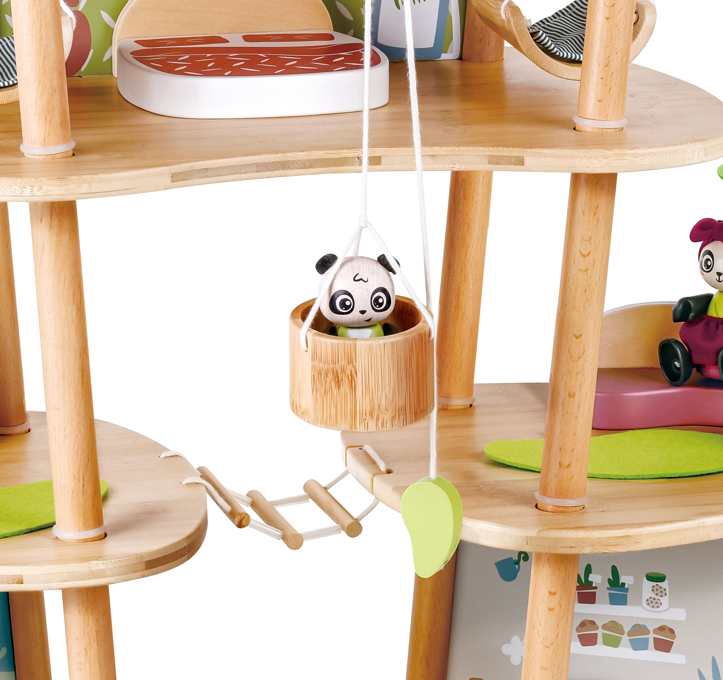Hape poppenhuis Panda's Bamboo House 25-delig