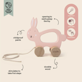 Trixie houten trekfiguur Mrs. Rabbit