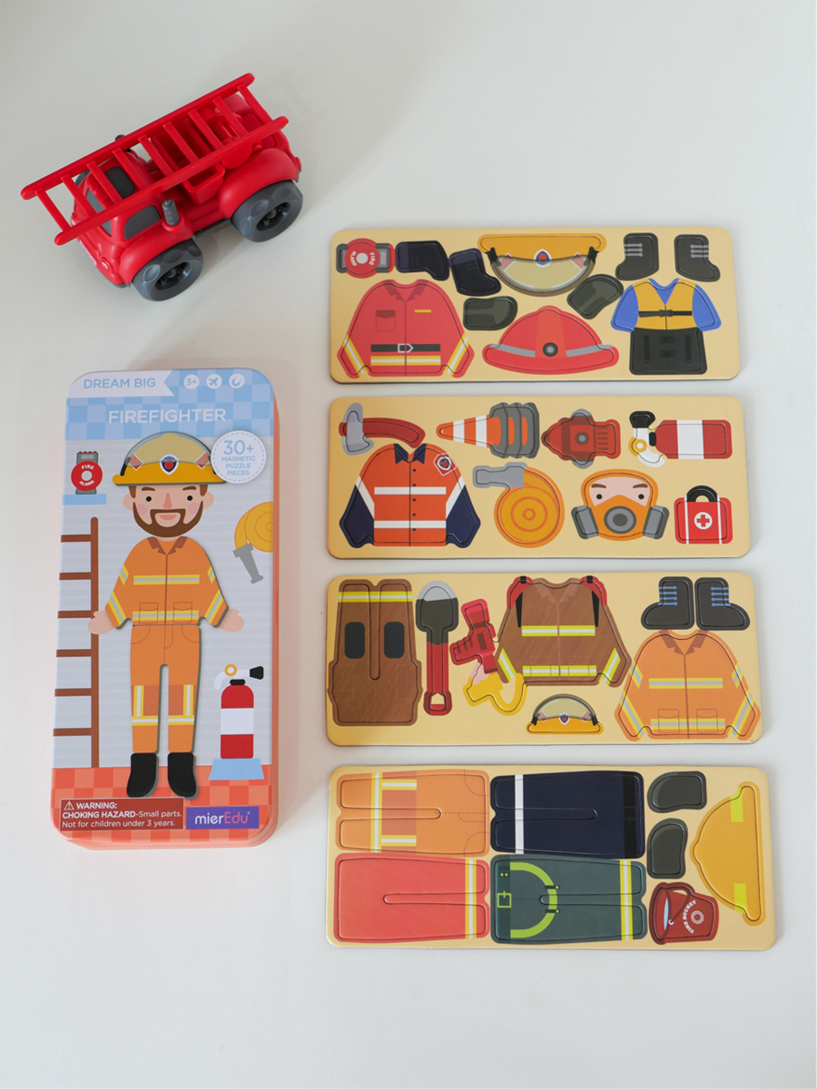 Magnetische puzzeldoos 'brandweer' MierEdu