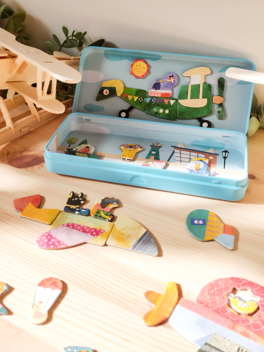 Magnetische puzzeldoos 'luchtvaart' MierEdu