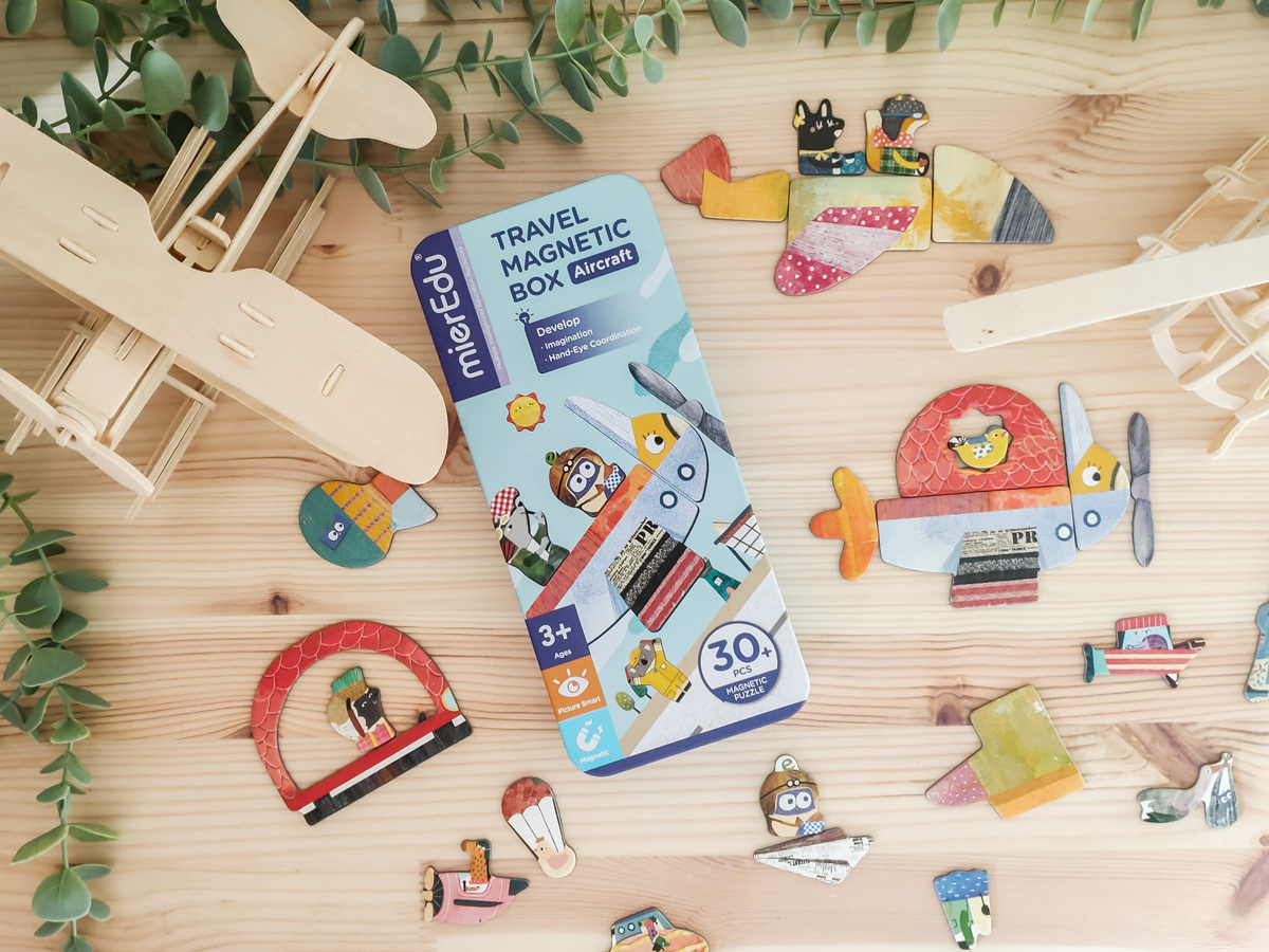 Magnetische puzzeldoos 'luchtvaart' MierEdu