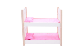 Stapelbed roze/wit met of zonder naam