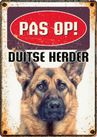 Waakbord Pas op! Duitse herder