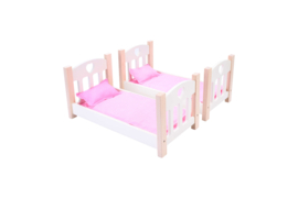 Stapelbed roze/wit met of zonder naam