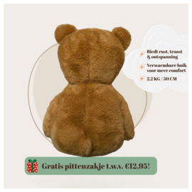 Verzwaringsknuffel Troostmaatje beer met of zonder naam