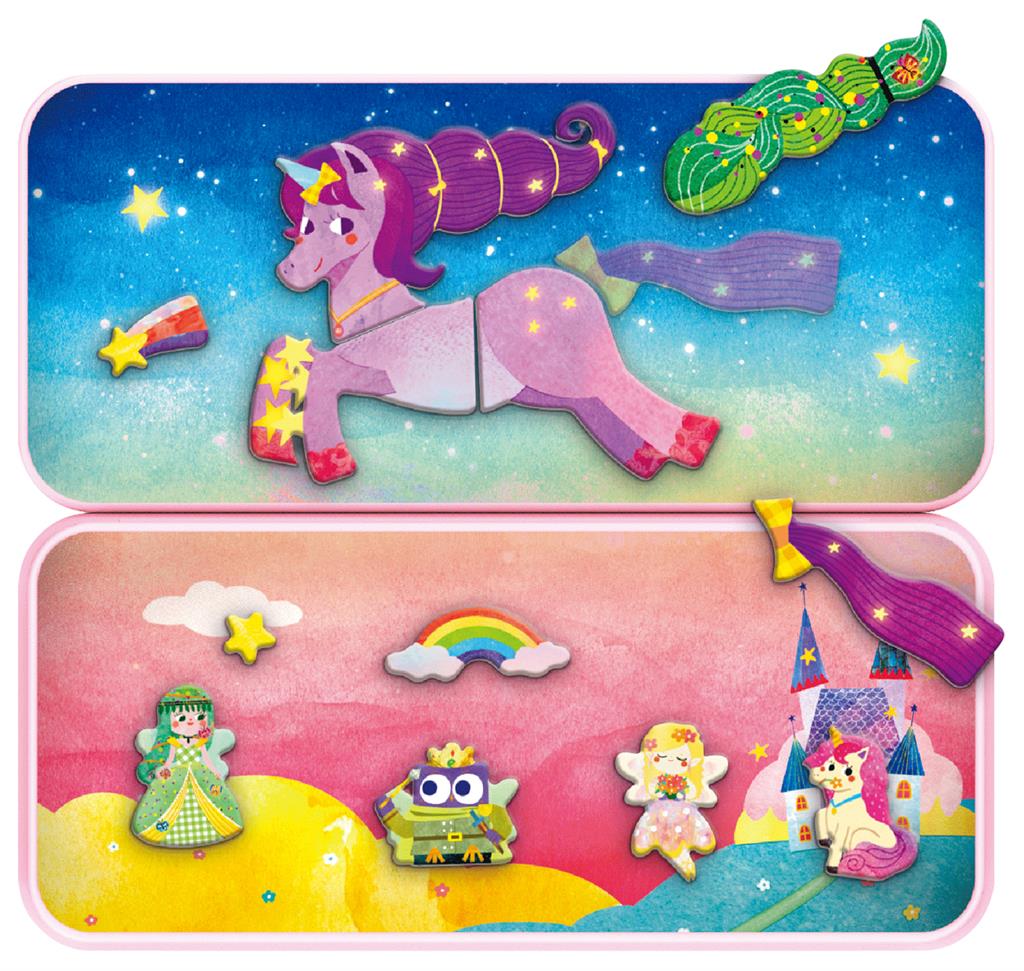 Magnetische puzzeldoos 'eenhoorns/unicorns' MierEdu