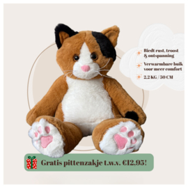 Verzwaringsknuffel Troostmaatje kat met of zonder naam