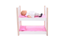 Stapelbed roze/wit met of zonder naam