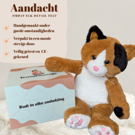 Verzwaringsknuffel Troostmaatje kat met of zonder naam