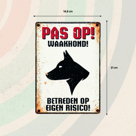 Waakbord Pas op! Waakhond