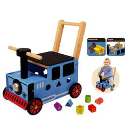 Houten loopwagen & duwwagen trein I'm Toy