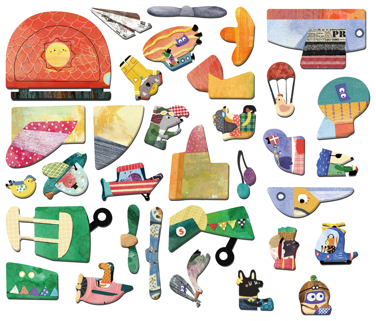 Magnetische puzzeldoos 'luchtvaart' MierEdu
