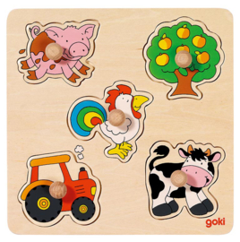 Goki Houten steekpuzzel 'boerderij'