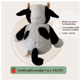 Verzwaringsknuffel Troostmaatje koe met of zonder naam