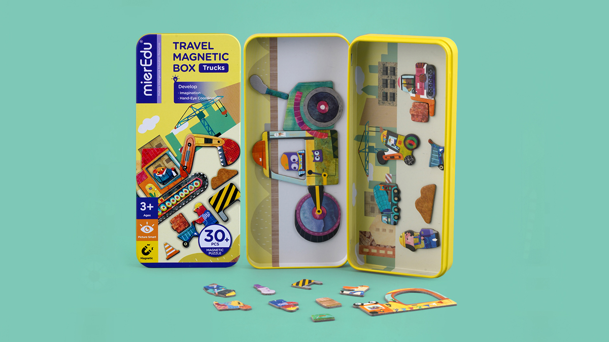 Magnetische puzzeldoos 'constructie' MierEdu