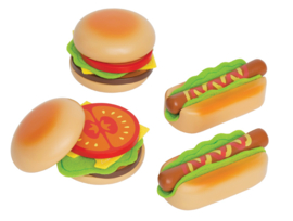 Hamburgers en hotdogs